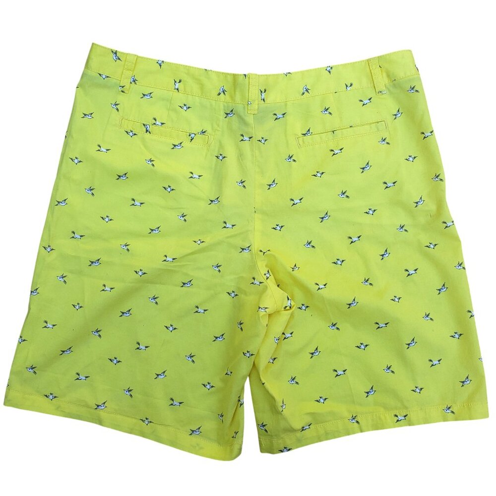 Merona yellow 'flying bird' cotton shorts - size 12 - Picture 2 of 7